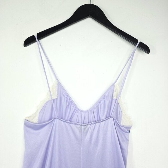 Vintage G'S lingerie Lace Maxi Lace Slip Dress Scoop Neck Nightgown Lavender - Picture 9 of 11